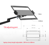 OL-3L aluminium wielofunkcyjne 10 "-17" ergonomia biurko podstawka do laptopa 32 "monitor uchwyt na biurko komputer pełnoekranowy z kolumną bar 4